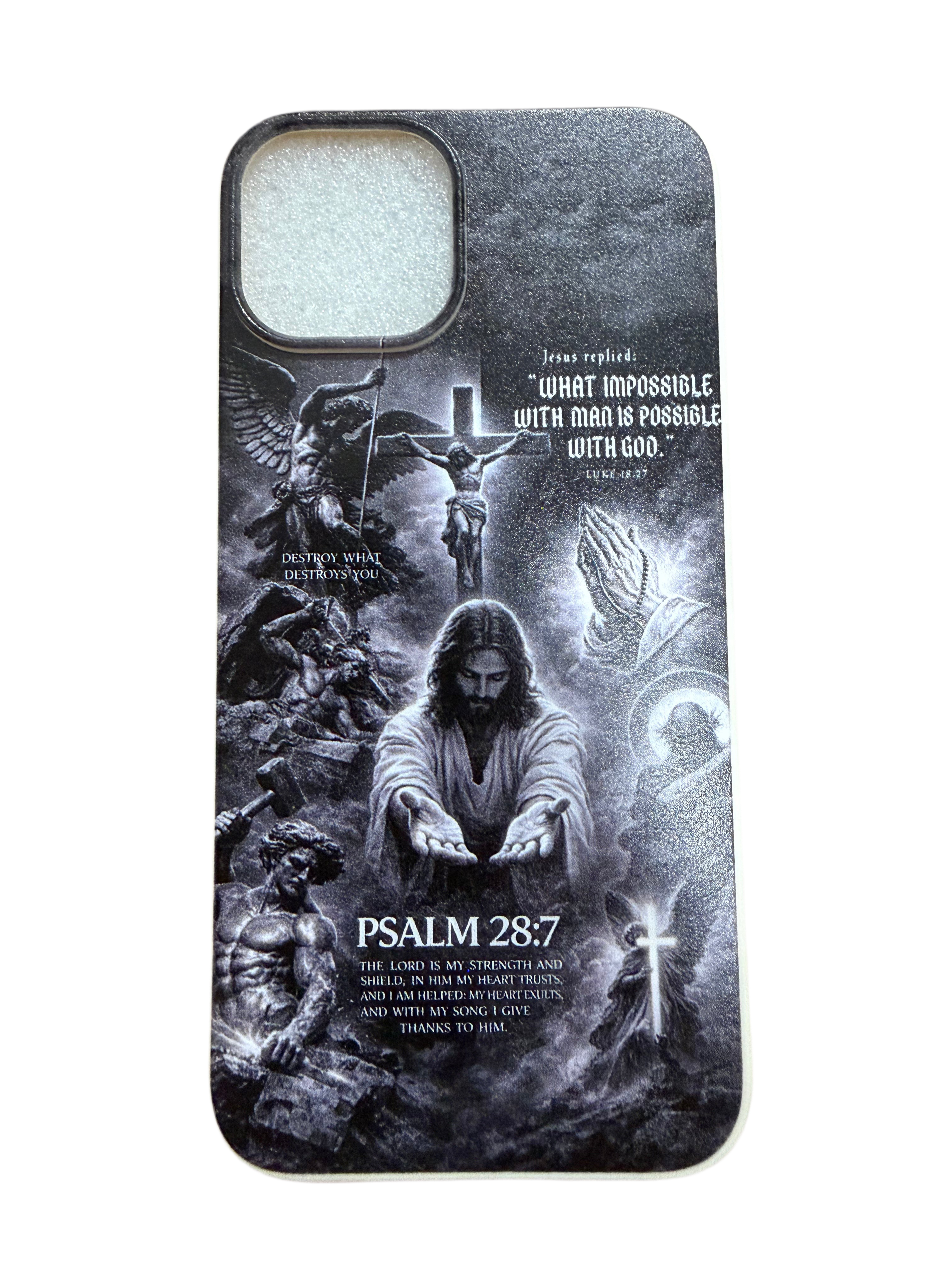 Christliche Handyhülle Schwarz Christ motiv